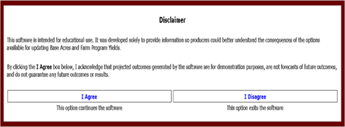 Disclaimer Page