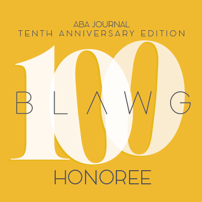 ABA Journal Tenth Anniversary Edition 100 BLAWG Honoree
